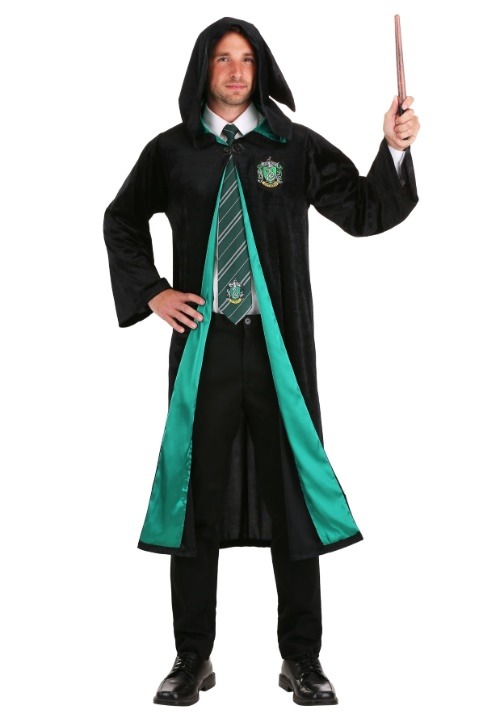 Deluxe Harry Potter Slytherin Robe Plus Size Costume for Adults