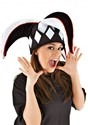 Court Jester Plush Hat Black & White