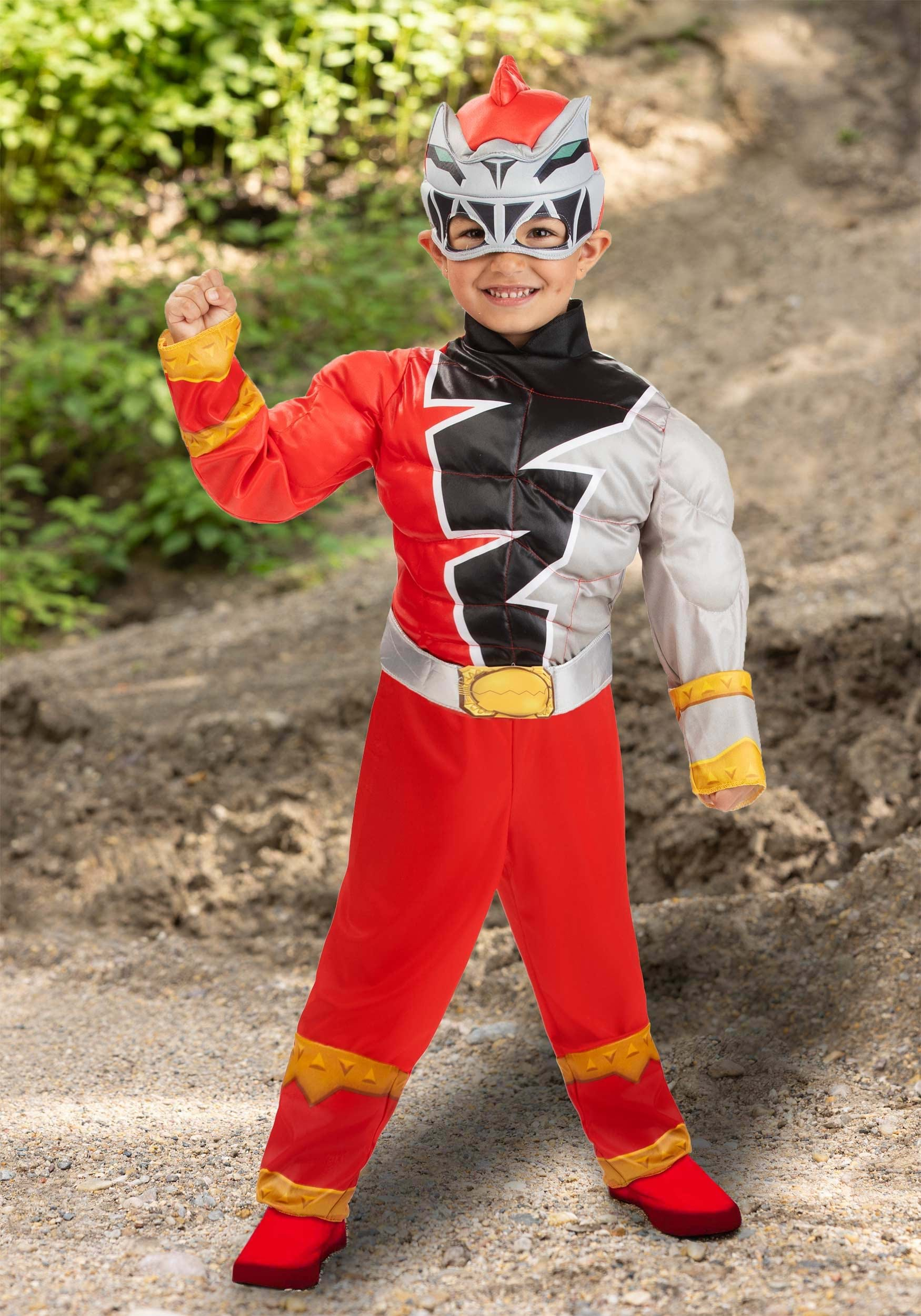 Disfraz de Power Rangers Dino Fury Red Ranger para niños pequeños ...