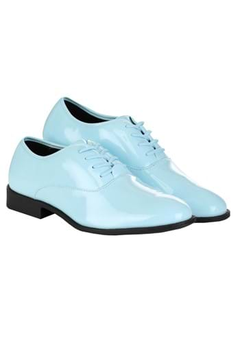 Powder Blue Shiny Tuxedo Shoe