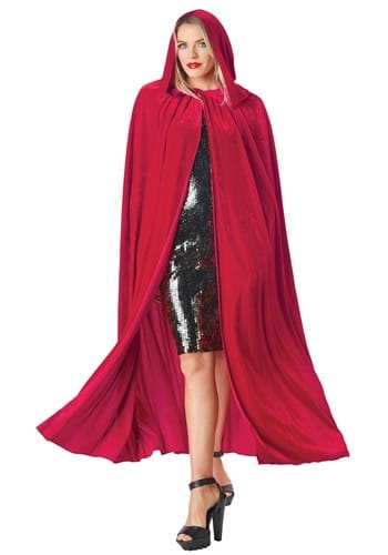 Adult Red Velvet Hooded Cape-update