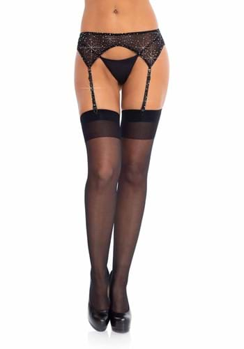 Black Garter Belt with Rhinestones