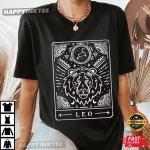 Leo Zodiac Sign Drawing Tarot Art Best T-Shirt