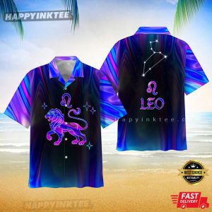 Leo Zodiac Ultra Holo Star Zodiac Gift Hawaii Shirt