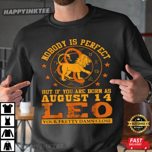 Leo Zodiac Sign August Lion Birthday T-Shirt