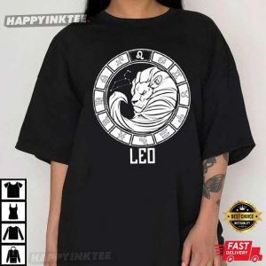 Leo Zodiac Sign July, August Birthday Gift Stars Pullover T-Shirt