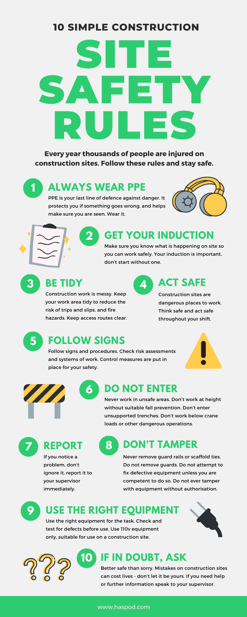 10 Rules To Follow Safety Posters Construction Safety Heal – NBKomputer