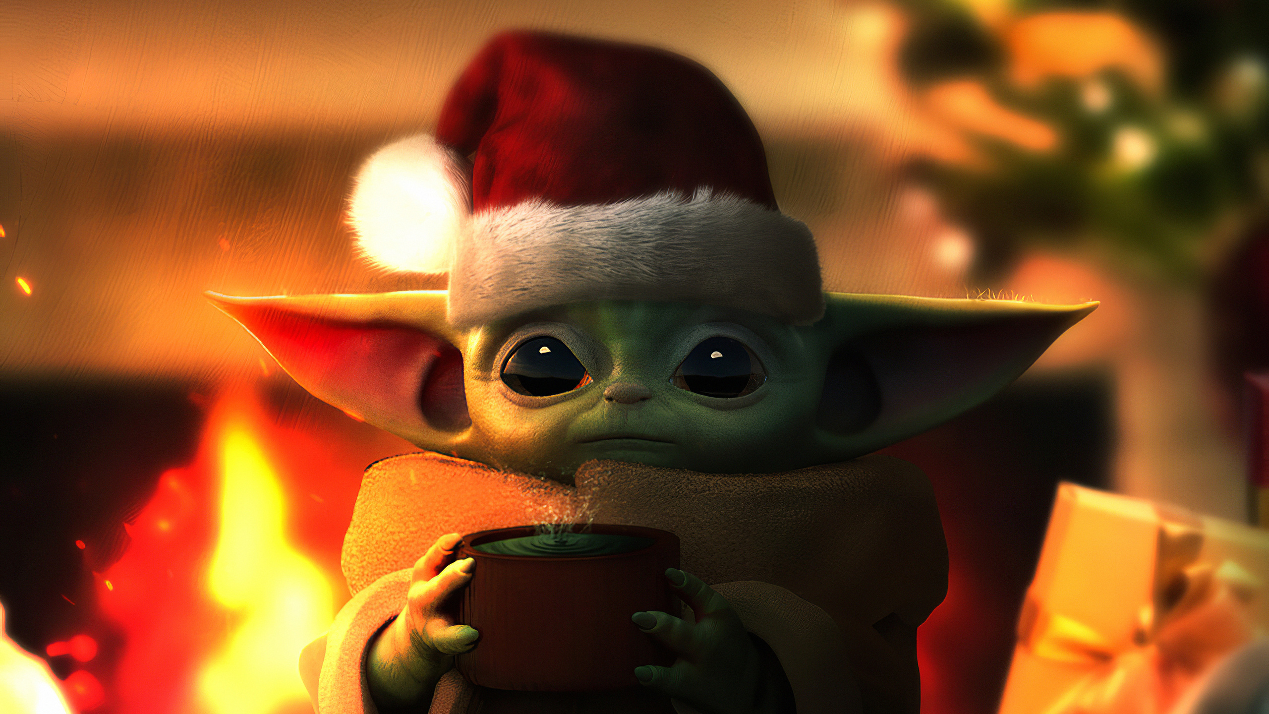 2560x1440 Baby Yoda Christmas 1440P Resolution HD 4k Wallpapers ...