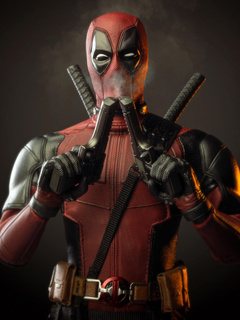 240x320 Deadpool Smelling Smoke Of Two Guns Nokia 230, Nokia 215 ...