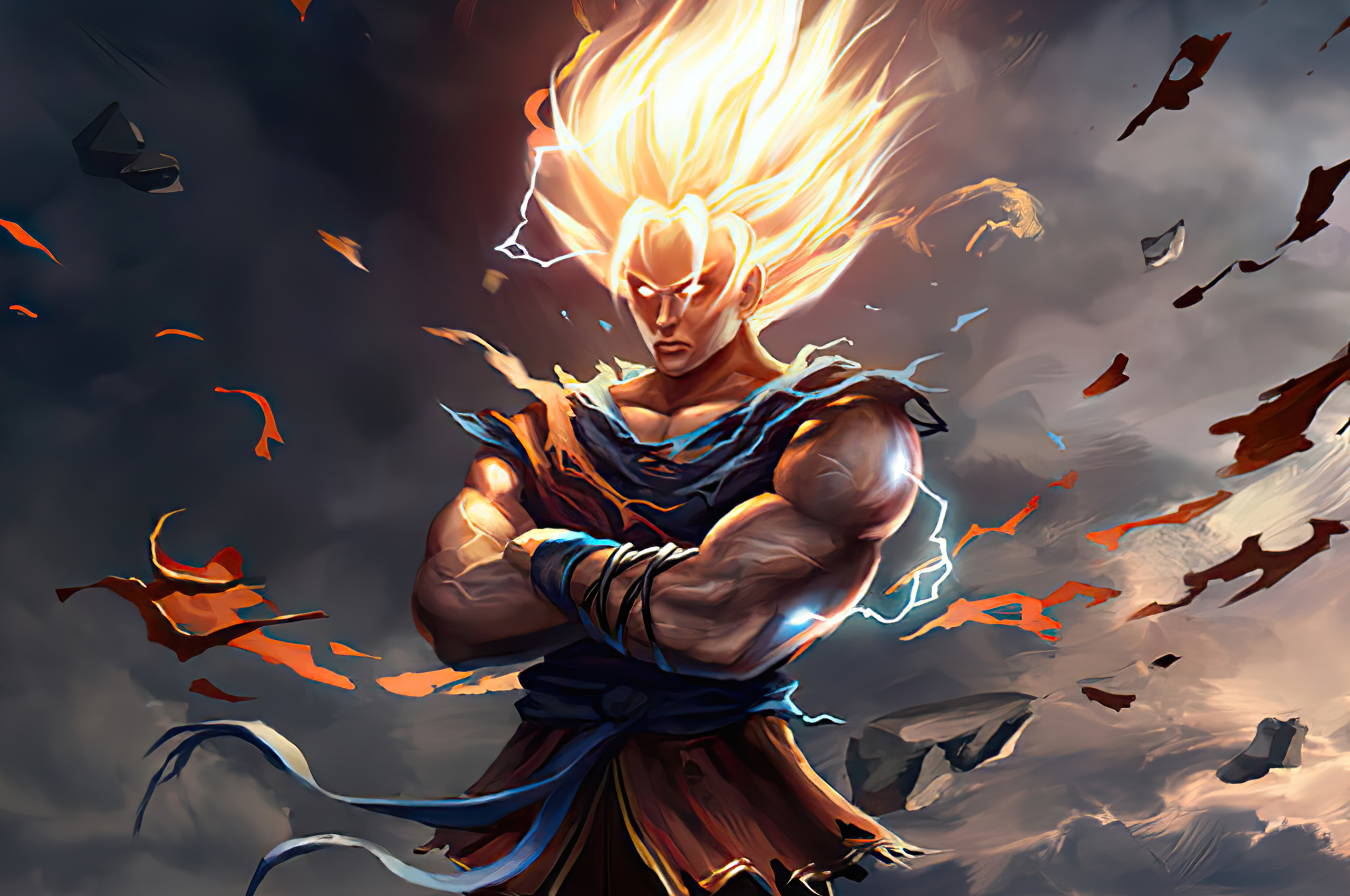 2560x1700 Goku Fire Chromebook Pixel ,HD 4k Wallpapers,Images ...