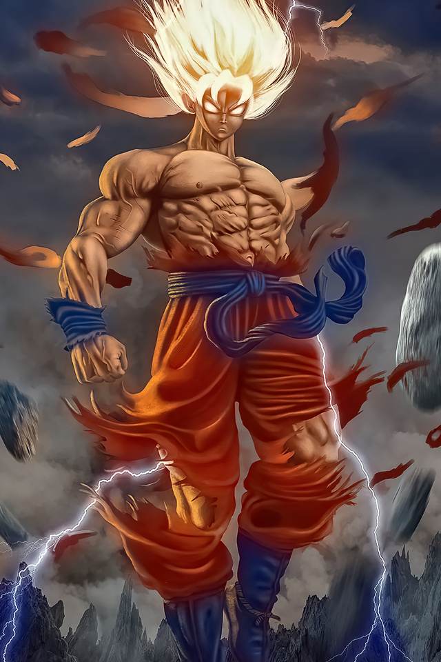 640x960 Goku Jacked Up iPhone 4, iPhone 4S ,HD 4k Wallpapers,Images ...