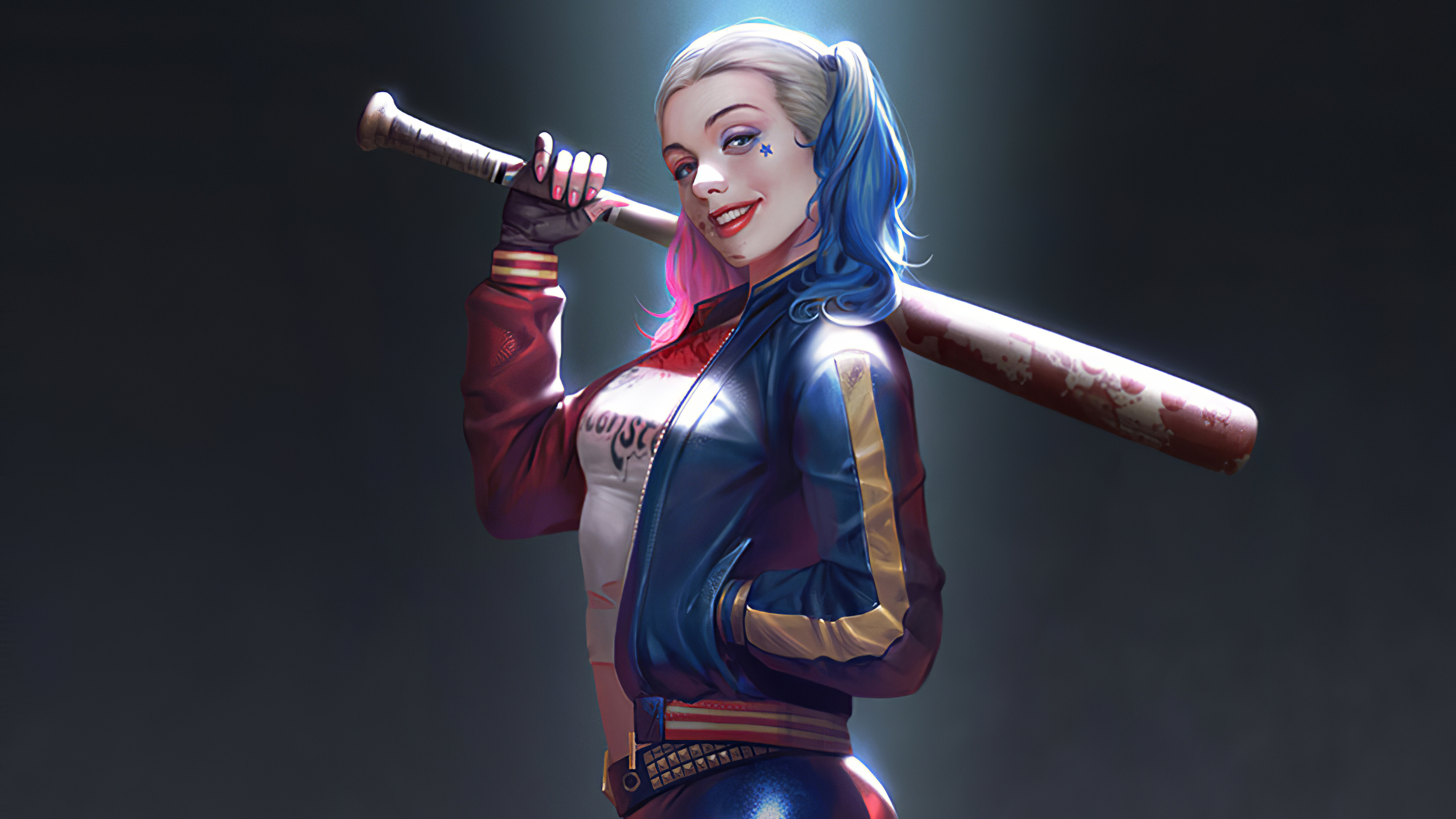 Harley Quinn Fanart Smiling 4k Wallpaper,HD Superheroes Wallpapers,4k ...