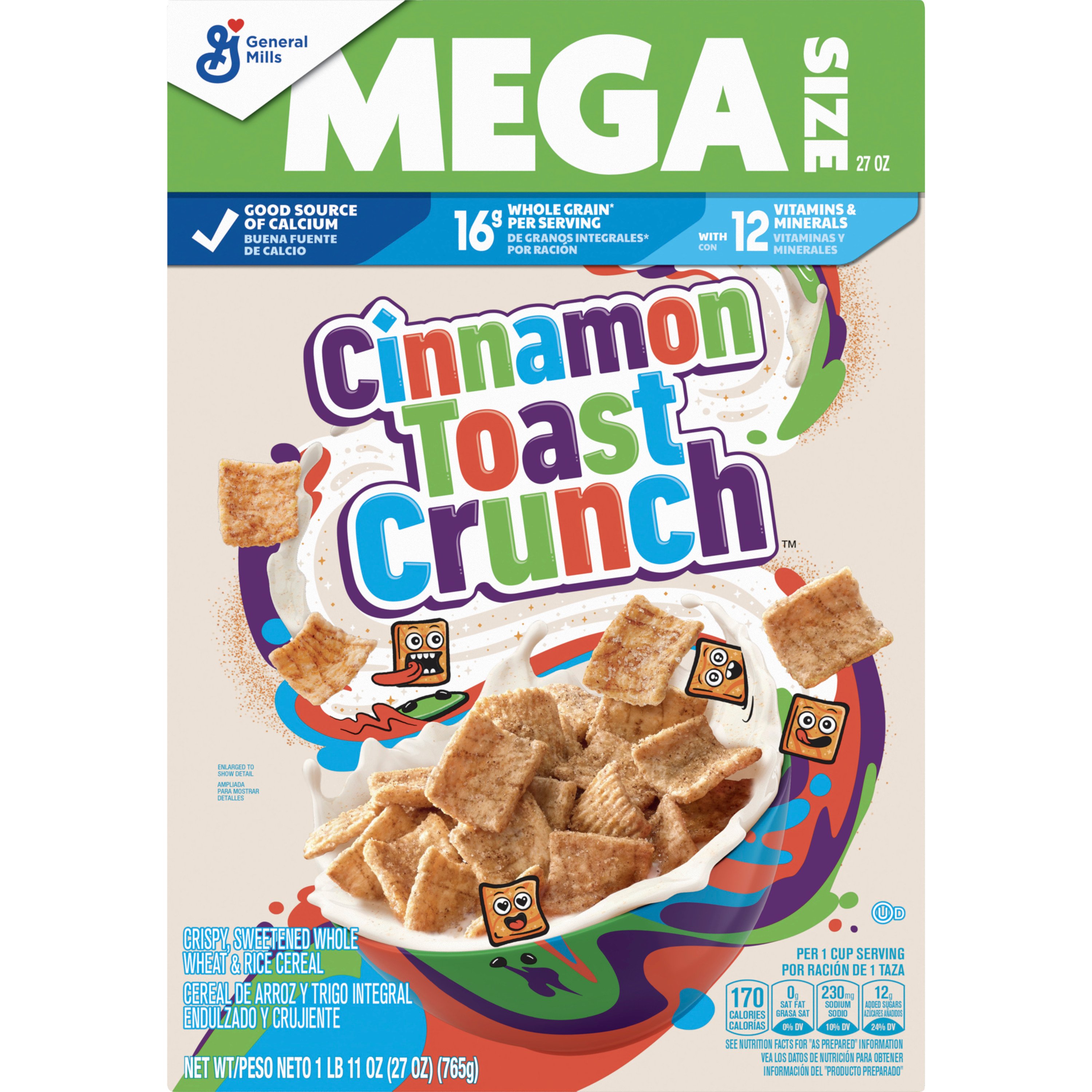 General Mills Cinnamon Toast Crunch Cereal Giant Size Shop Cereal At H E B