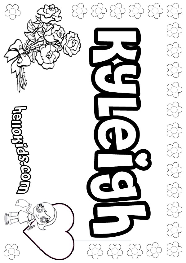 The Name Kylee Coloring Page Coloring Pages