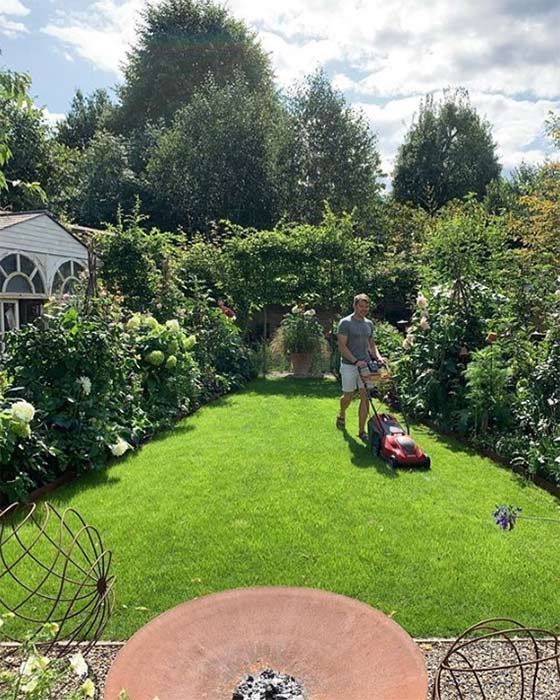 Ben Shephard garden lawn