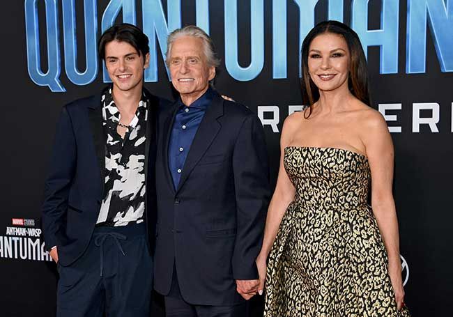 Catherine Zeta Jones and Michael Douglas with their son Dylan