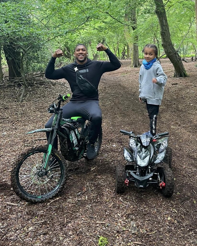 Anthony Joshua with son JJ