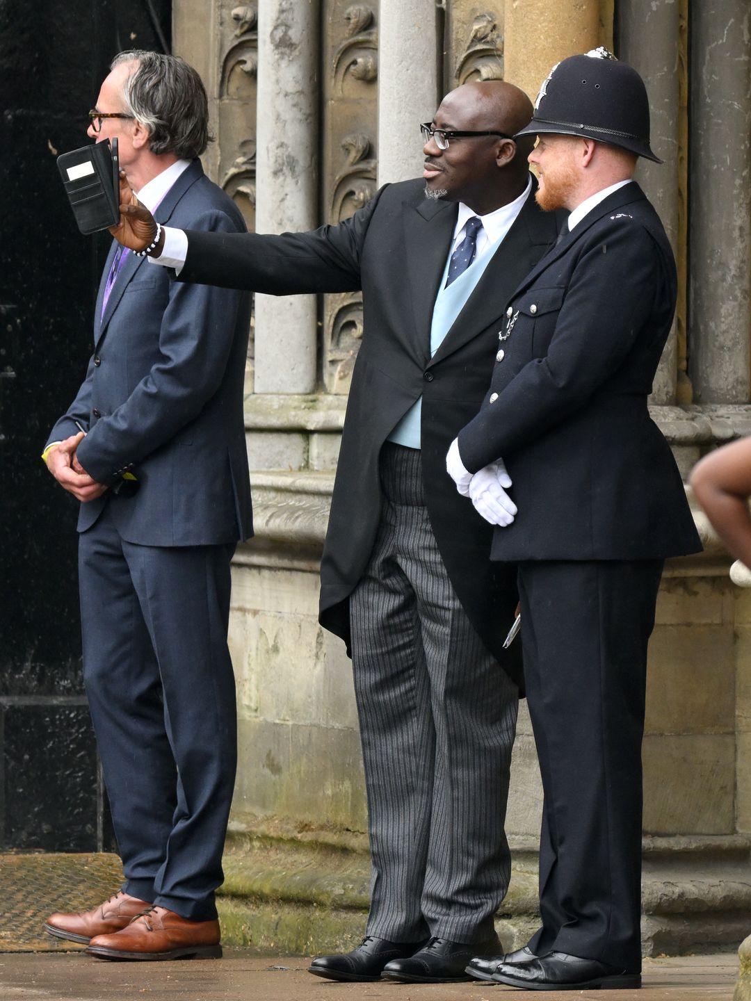 Edward Enninful wore a morning suit by Savile Row tailoring house Huntsman