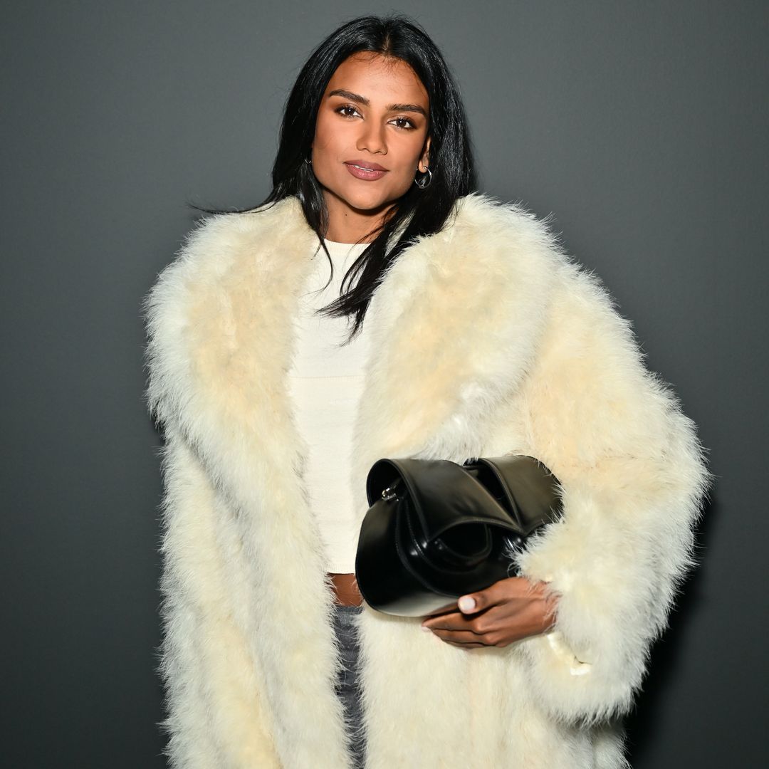 Simone Ashley’s fuzzy cardigan is the yeti-chic trend you need to try