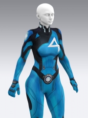 Rivals Invisible Woman Black Printing Cosplay Costume