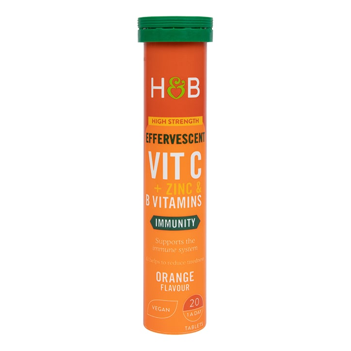 Holland & Barrett Vitamin C, Vitamin B & Zinc 20 Effervescent Tablets image 1