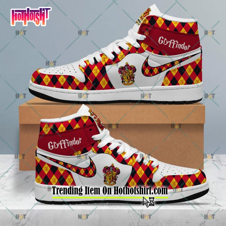 Gryffindor House Tartan Air Jordan High Top Shoes