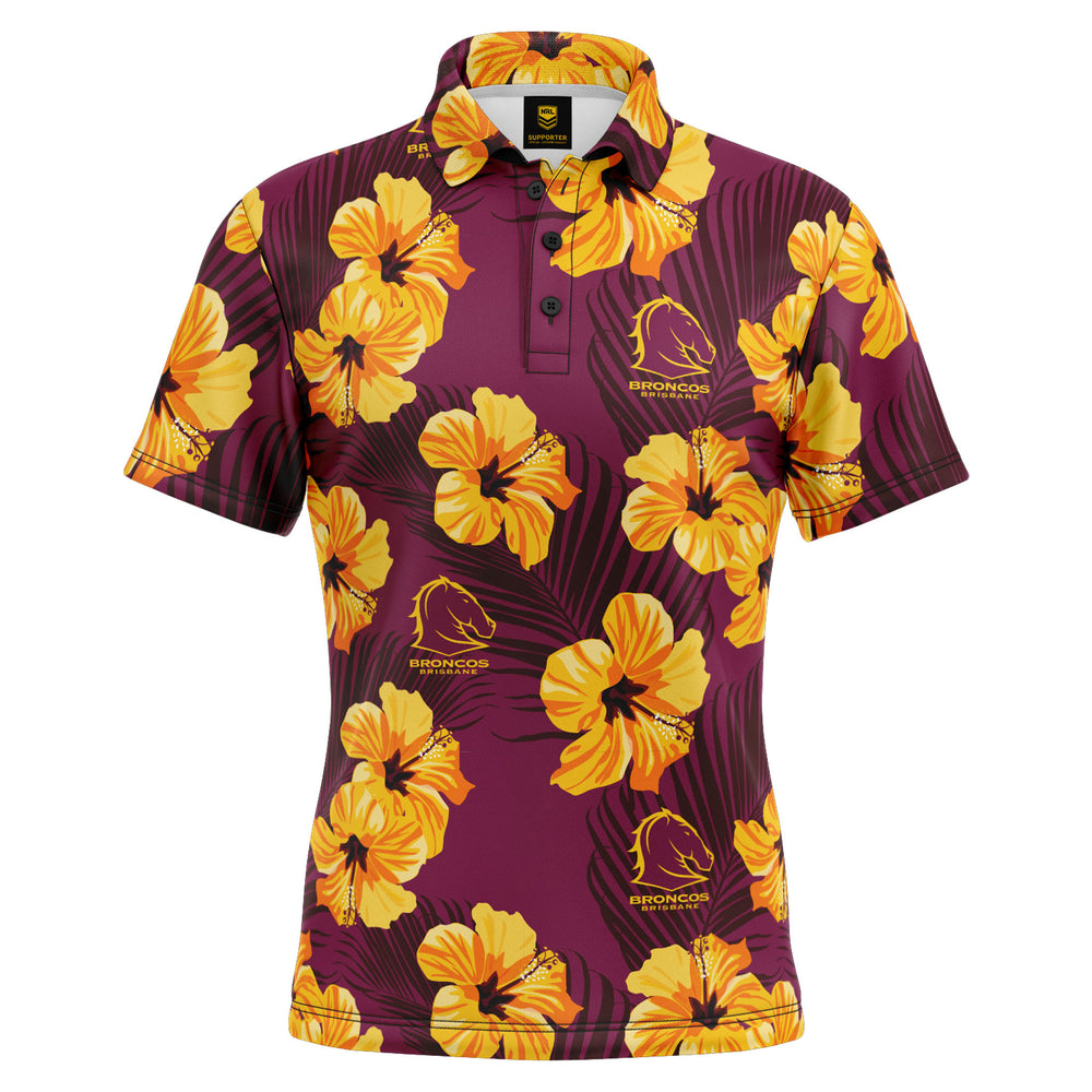 NRL Broncos Aloha Golf Polo