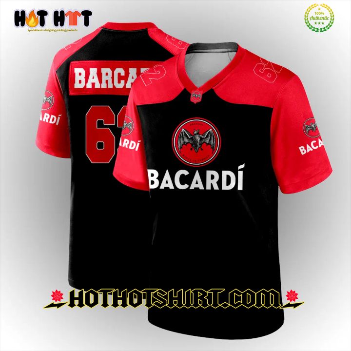 Bacardi Rum Black Version Custom American Football Jersey