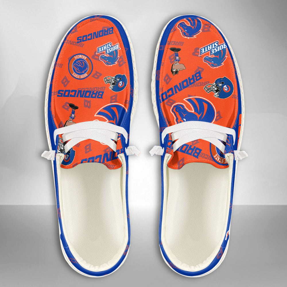 NCAA Boise State Broncos Custom Name Hey Dude Shoes