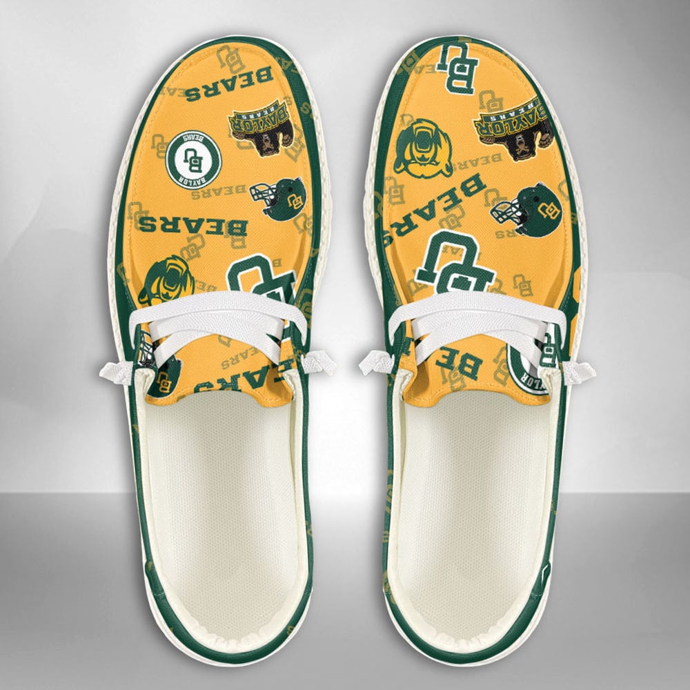 NCAA Baylor Bears Custom Name Hey Dude Shoes