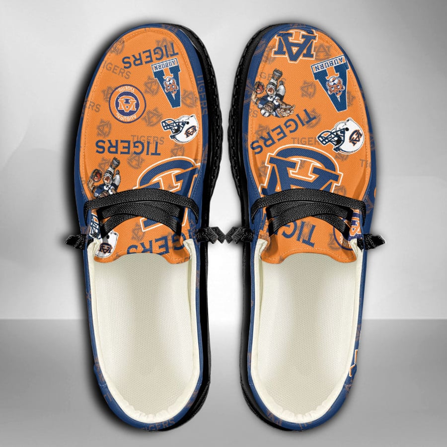 NCAA Auburn Tigers Custom Name Hey Dude Shoes