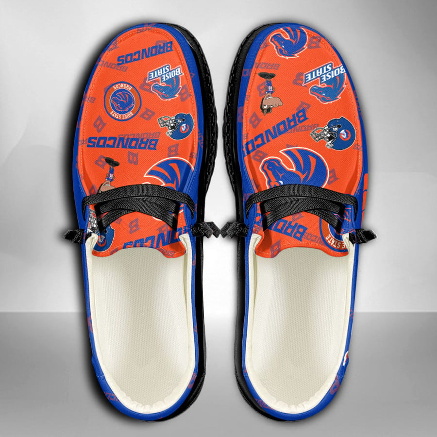 NCAA Boise State Broncos Custom Name Hey Dude Shoes