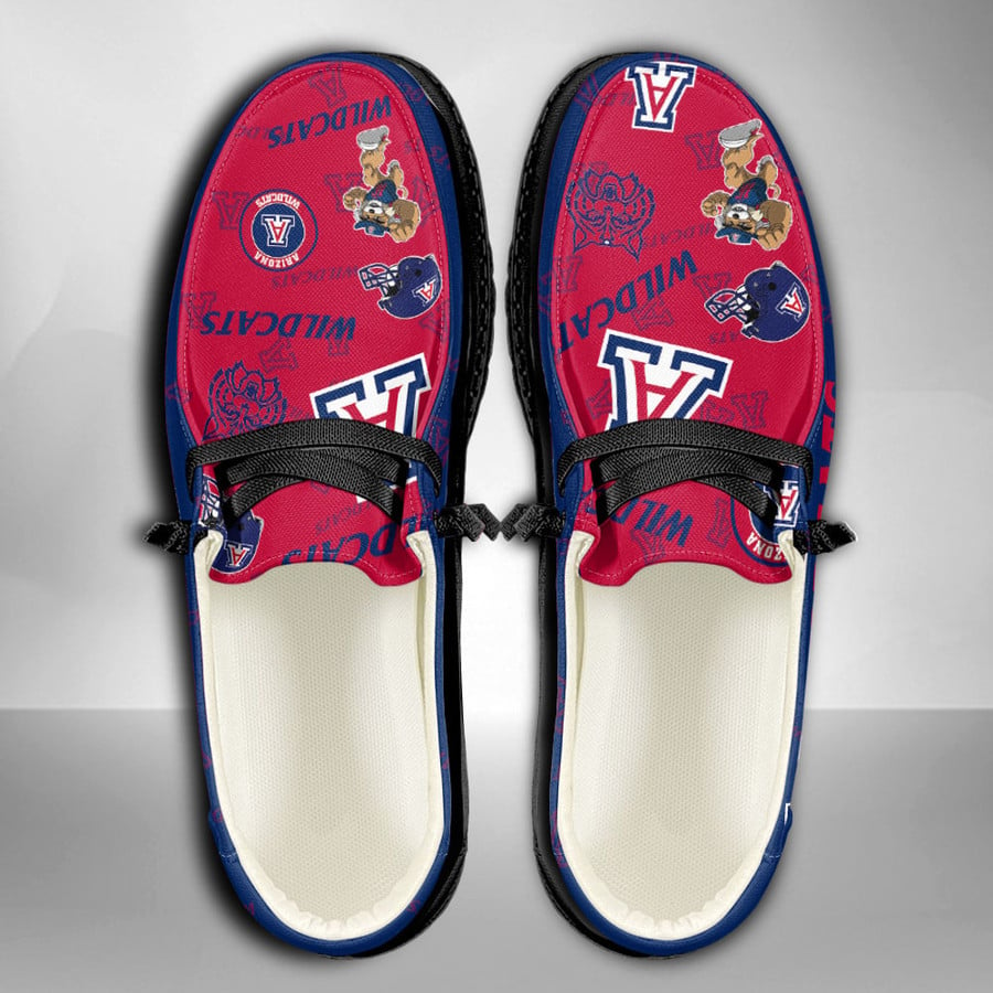 NCAA Arizona Wildcats Custom Name Hey Dude Shoes