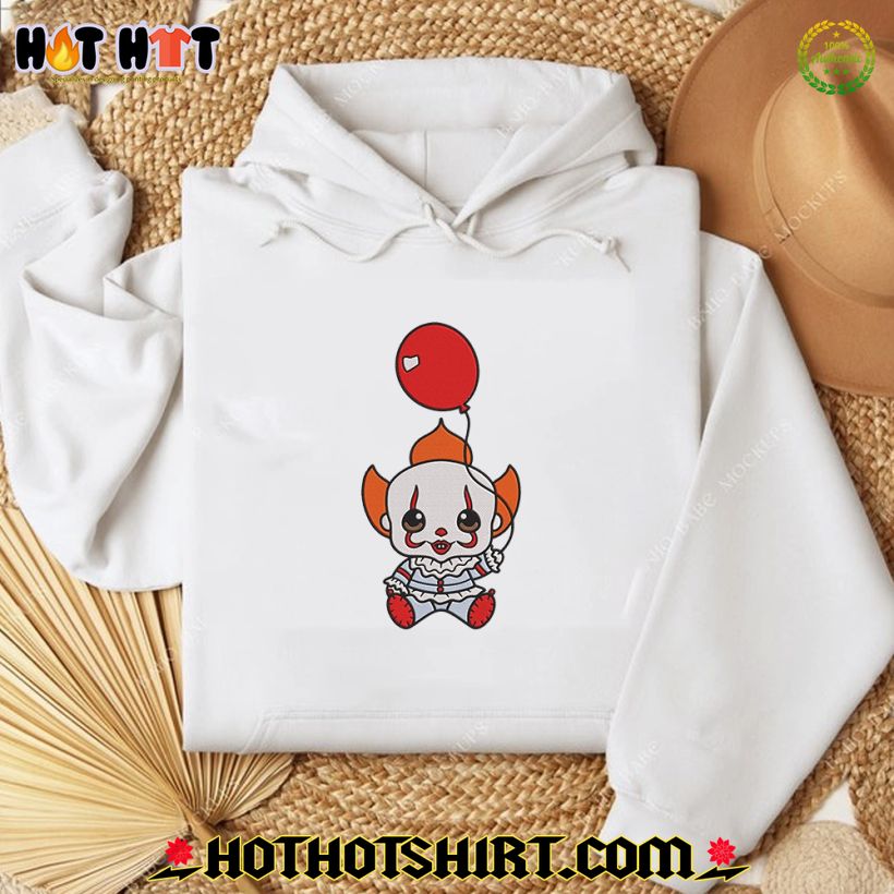 Baby Clown IT Halloween Embroidery Sweatshirt