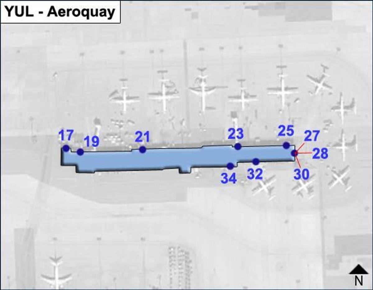 Montreal Trudeau Airport YUL Transborder Area Map