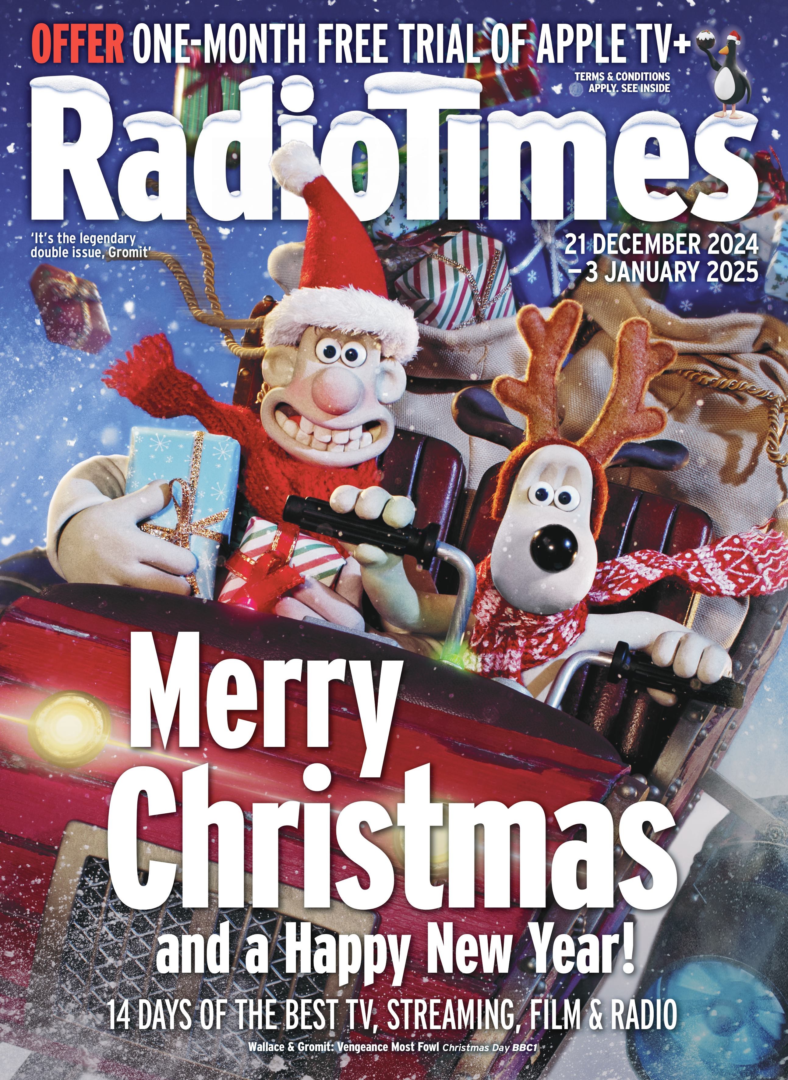 Image displaying the cover of the Radio Times Christmas double issue, on sale Tuesday 10th December