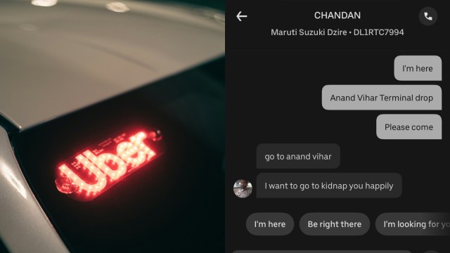 Gurgaon resident shares ‘terrifying’ Uber chat (Image source: Representational image/Unsplash, @kushpyro1/Reddit)