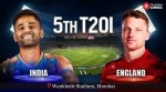 IND vs ENG 5th T20I Live Score Cricket Updates: Catch all the updates between India vs England from the Wankhede Stadium in Mumbai