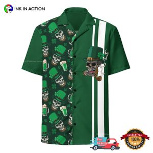 St. Patrick’s Irish Skull Aloha Hawaiian Shirt