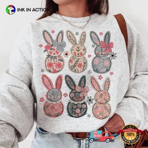 Coquette Easter Bunny Floral Rabbit Decor T-shirt