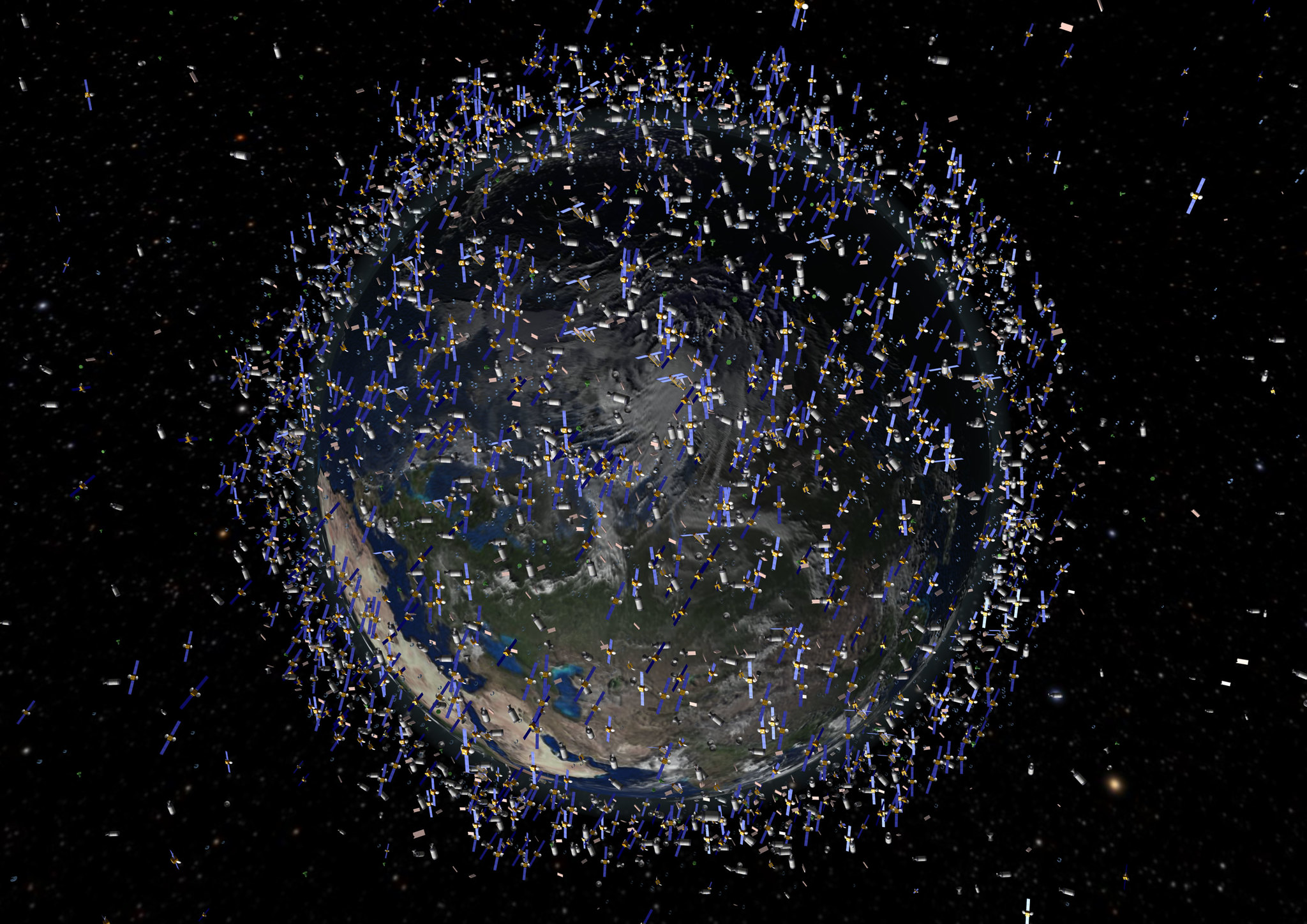 space debris illustration