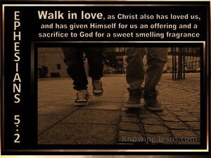 Ephesians 5:2 Walk In Love (brown)