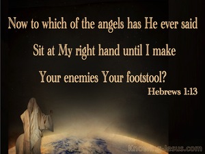 Hebrews 1:13 Sit At My Right Hand (beige)