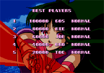 Time Gal - Screenshot - High Scores Image