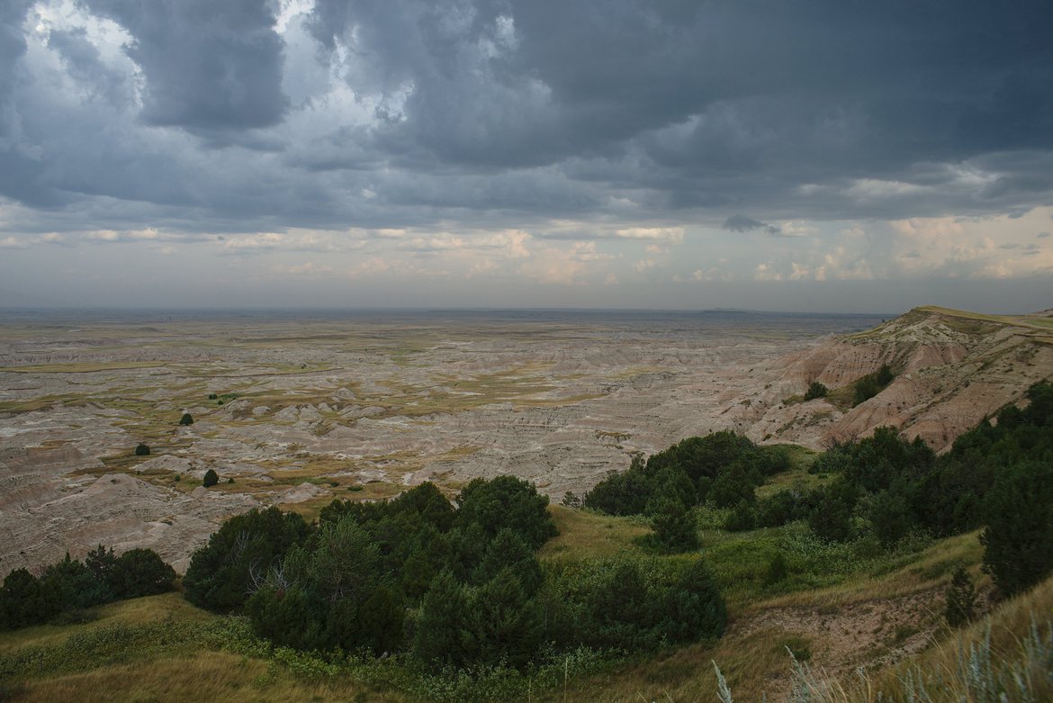 Storms over the Badlands, SD photographed by luxagraf