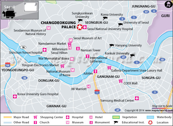 Location map of Changdeokgung Palace