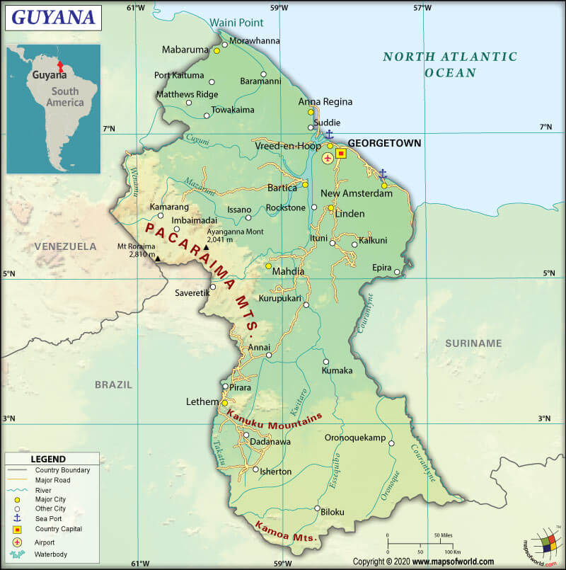 Map of Guyana