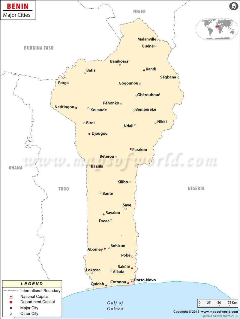 Benin Cities Map