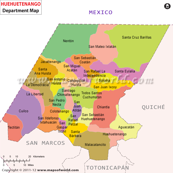 Huehuetenango Guatemala Map