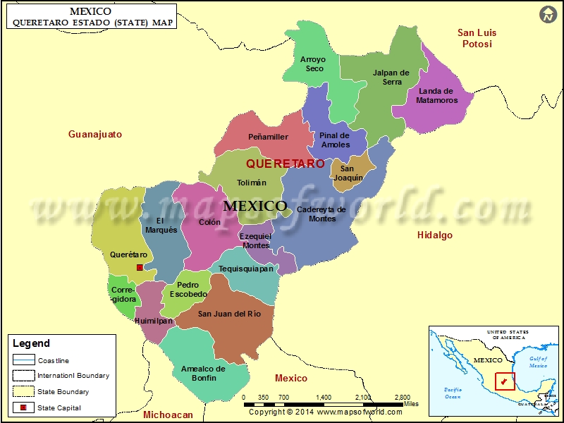 Queretaro Mexico Map | Queretaro Map